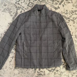 Zara Micro Houndstooth Zip Jacket